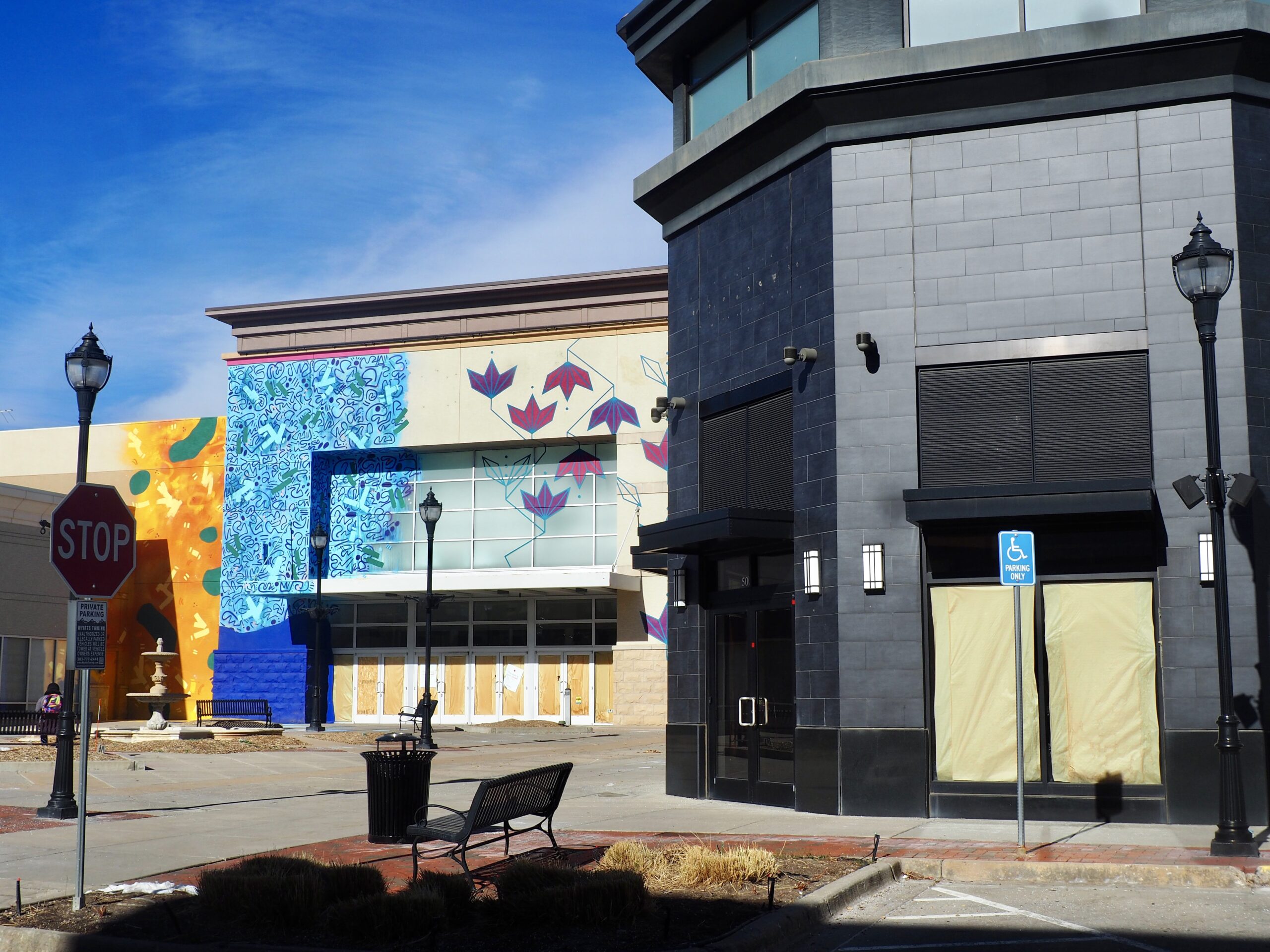 Closed storefronts